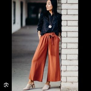 Burnt Orange Wide Leg Pants